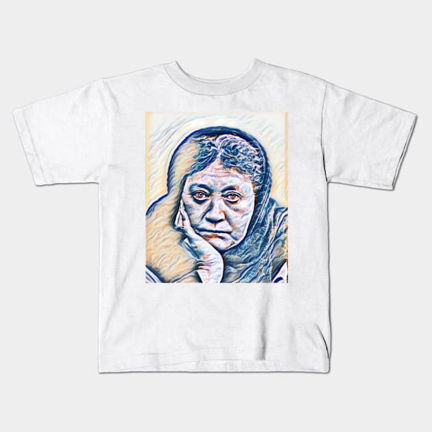 Helena Blavatsky Portrait | Helena Blavatsky Artwork 12 Kids T-Shirt by JustLit